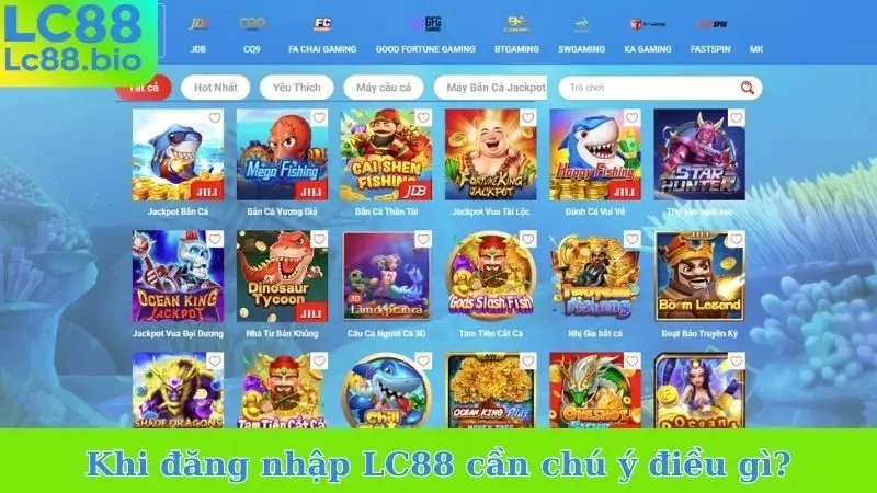 Khi đăng nhập LC88 cần chú ý điều gì?